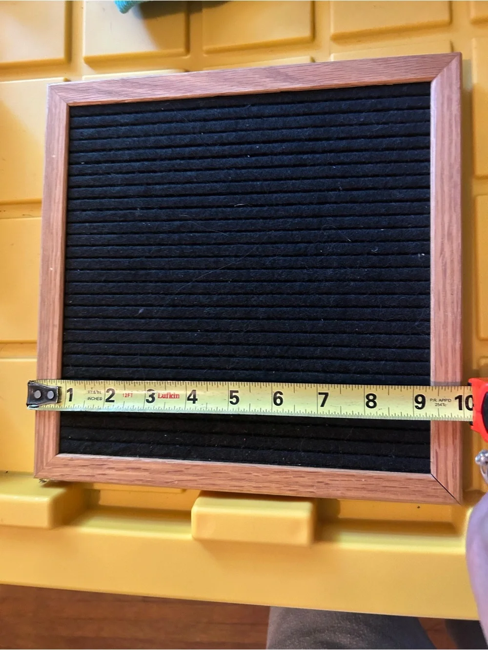 Black Felt Message Board with Wood Frame